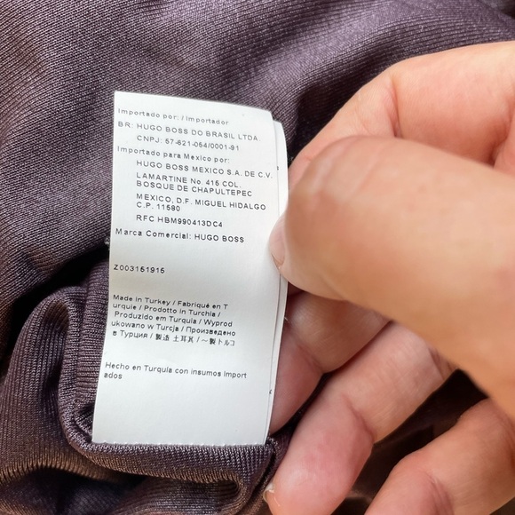 Hugo Boss black / red print  long sleeve, knee length dress size L - Picture 4 of 6